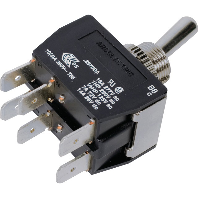 Interrupteur A Levier Metal 3 Positions On-off-on 6 Bornes référence fournisseur 253940